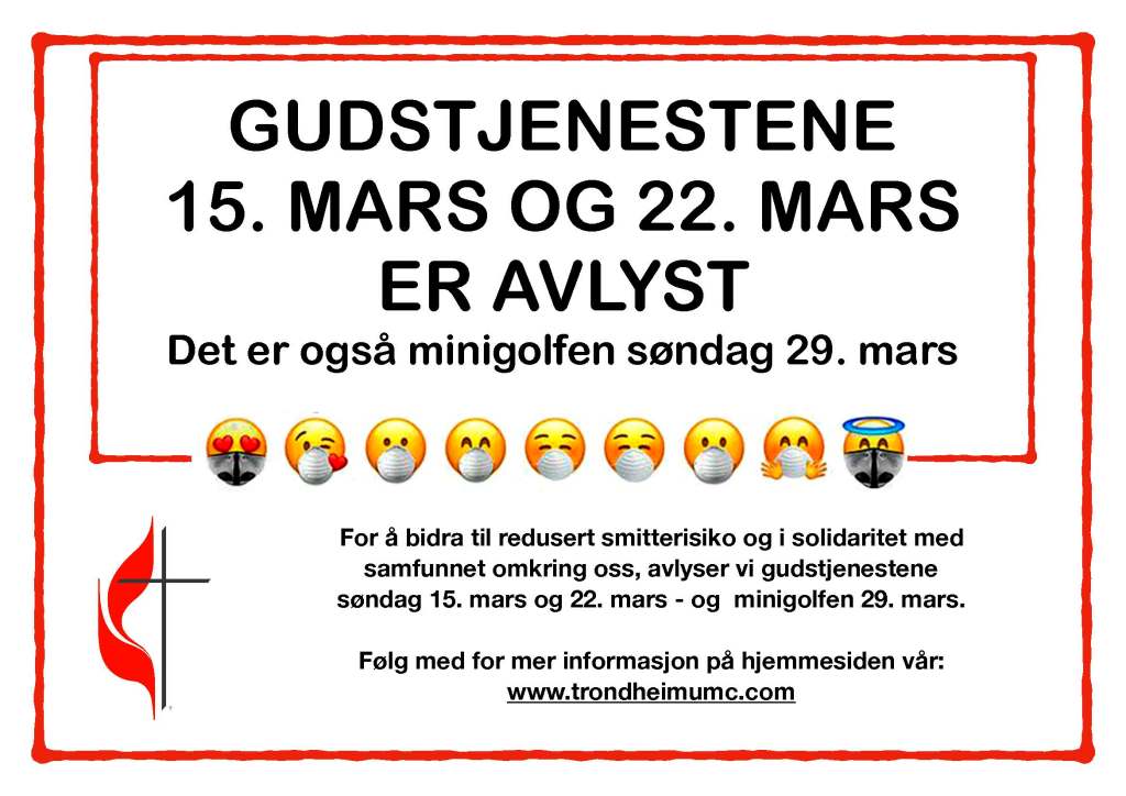 Vi avlyser i solidaritet med samfunn og&nbsp;felleskap